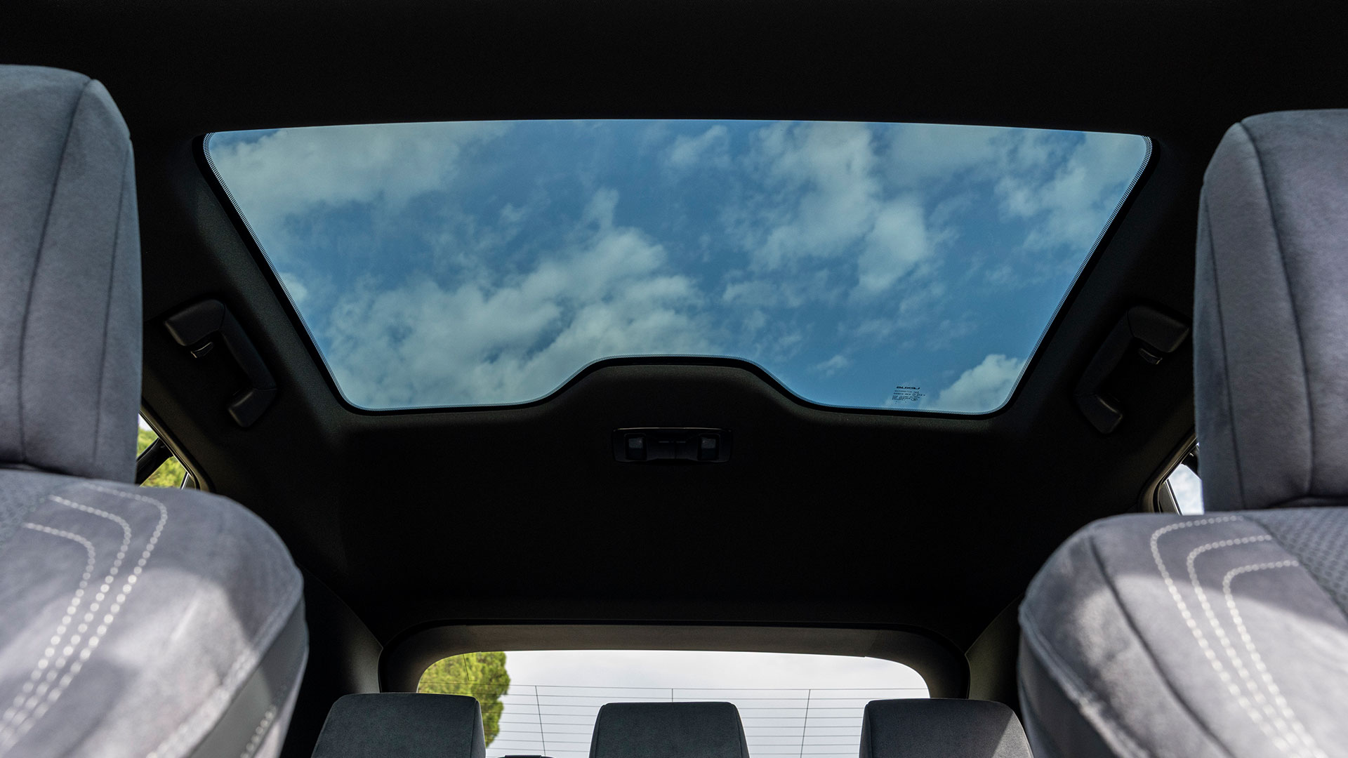 The panoramic roof made from a new dark blue glass