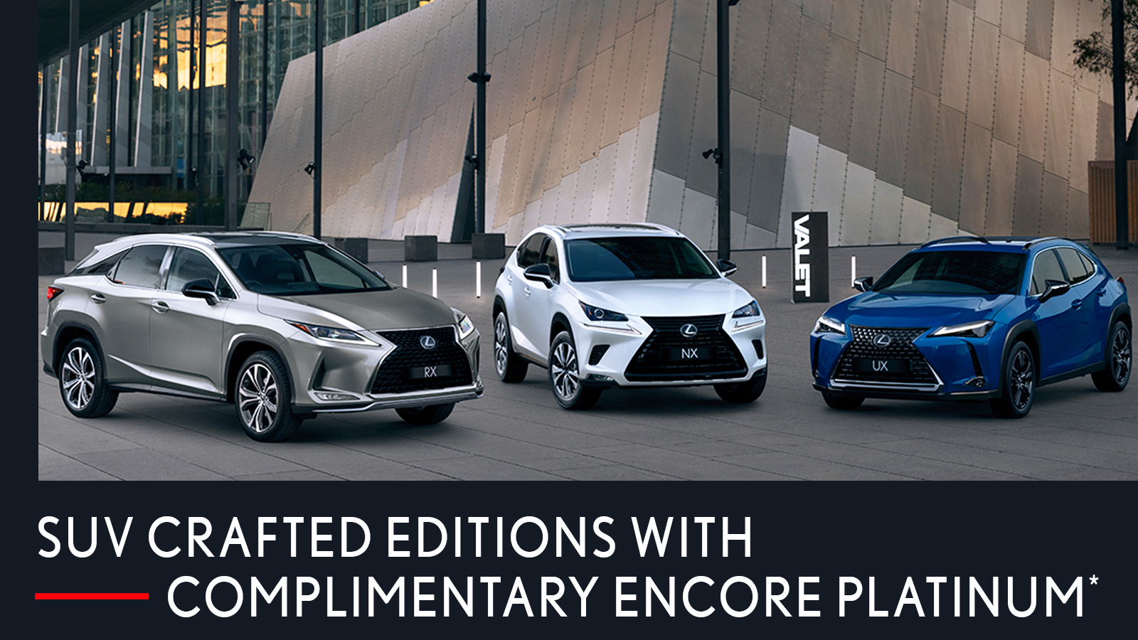 SUV crafted editions special offer complimentary Encore Platinum