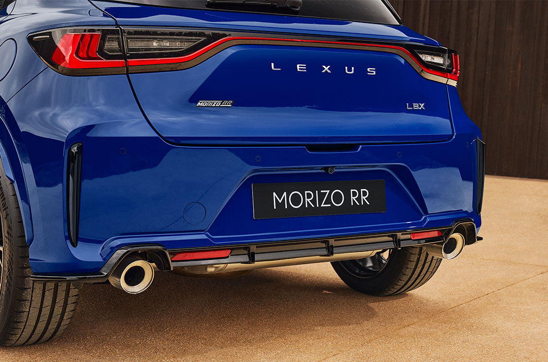 Rear of LBX Morizo RR, compact SUV