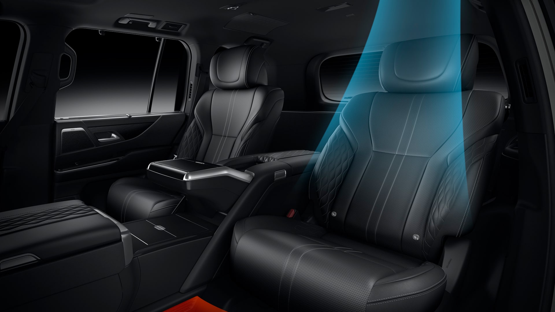 LX Ultra Luxury grade - animation of shower air conditioning