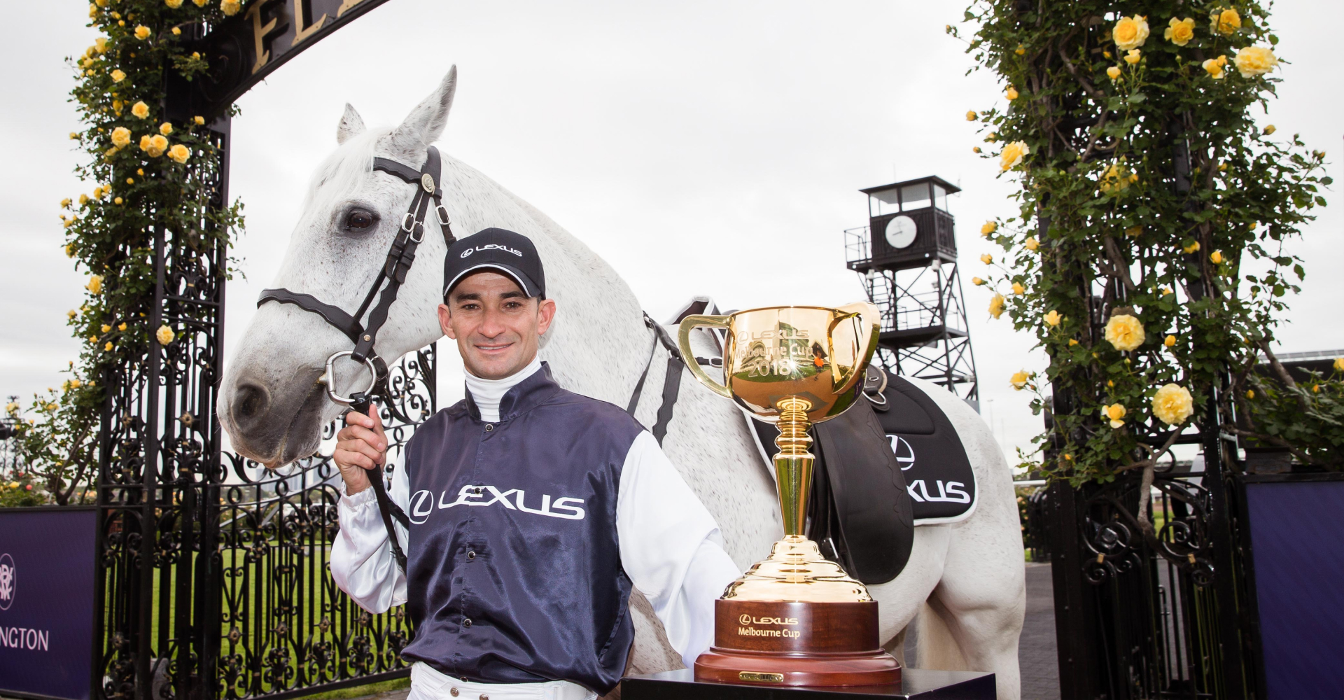 Corey Brown with the Lexus Melbourne Cup