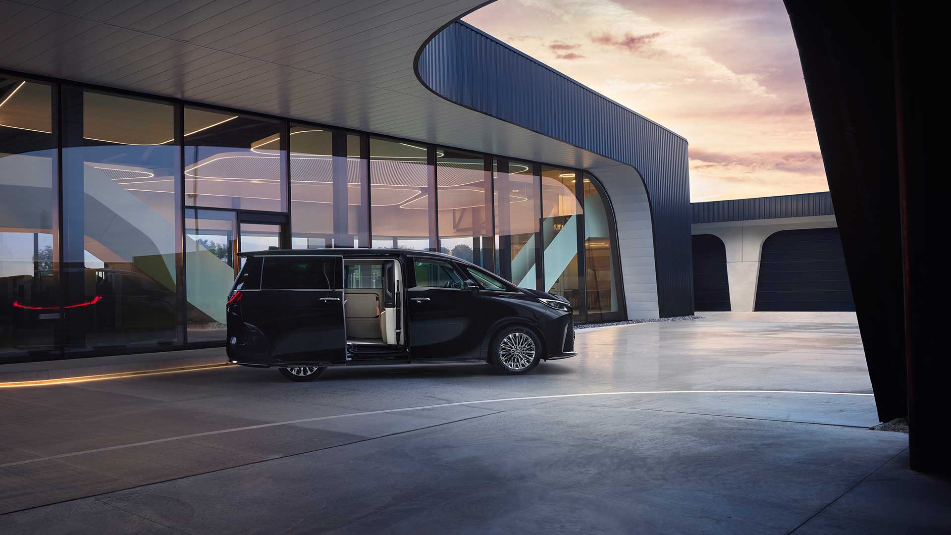 The Lexus LM 500h Ultra Luxury offers an executive jet guest experience, on wheels.