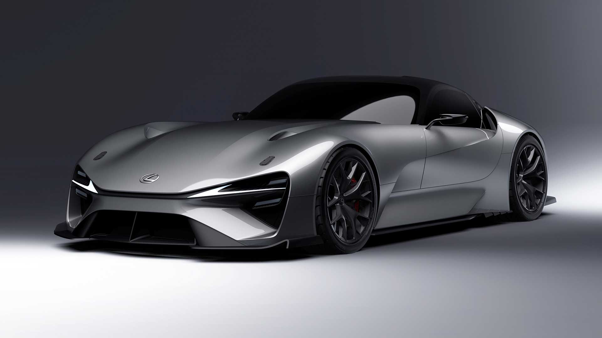Lexus Electrified Sport Concept model in metallic silver